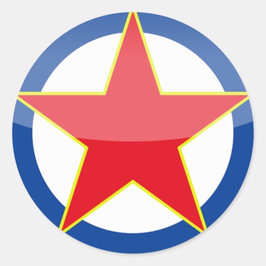 Joegoslavië - retro ronde sticker (Voorkant)