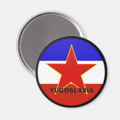 Joegoslavië Roundel-kwaliteitsvlag Magneet (Voorkant / Achterkant)