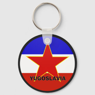 Joegoslavië Roundel-kwaliteitsvlag Sleutelhanger
