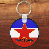 Joegoslavië Roundel-kwaliteitsvlag Sleutelhanger (Voorkant)