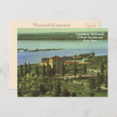 Joegoslavië, samenvloeiing van de Donau, de rivier Briefkaart (Voorkant / Achterkant)