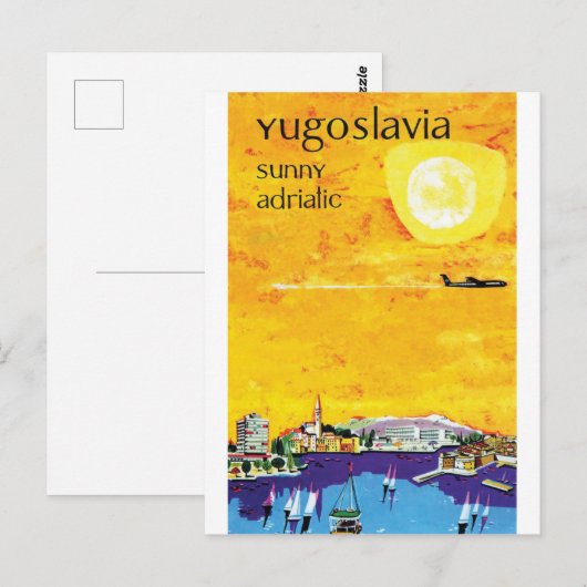 Joegoslavië, Sunny Adriatic Briefkaart (Voorkant / Achterkant)
