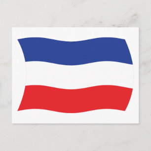Joegoslavië Vlag Ansichtkaart Briefkaart