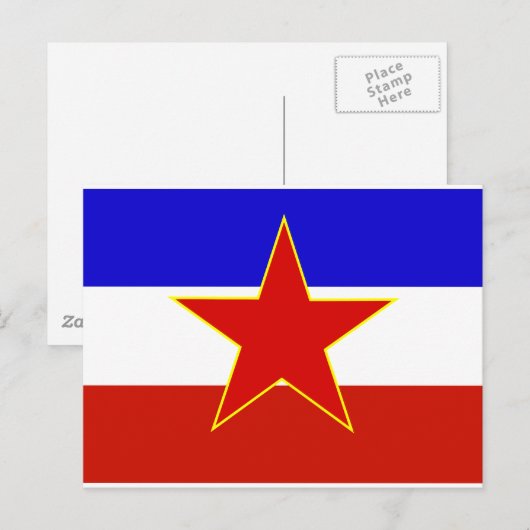 Joegoslavië vlag briefkaart (Voorkant / Achterkant)