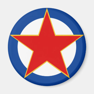 Joegoslavië - vlag cirkel rond leger magneet