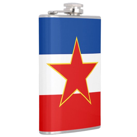 Joegoslavië vlag heupfles (Rechts)
