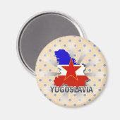 Joegoslavië Vlag Kaart 2.0 Magneet (Voorkant / Achterkant)