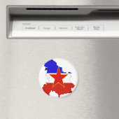 Joegoslavië vlag kaart magneet (Insitu (Vaatwasser))