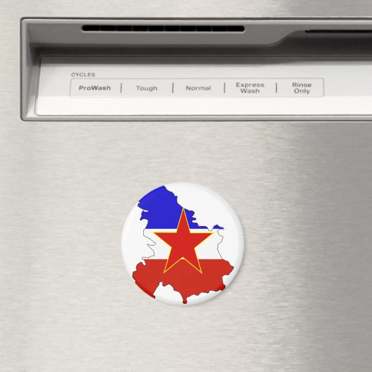 Joegoslavië vlag kaart magneet (Insitu (Vaatwasser))
