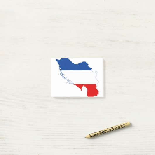 JOEGOSLAVIË - vlag/kleuren/kaart/krest/embleem Post-it® Notes (Op bureau)