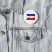 Joegoslavië Vlag Knop Ronde Button 5,7 Cm (In situ)
