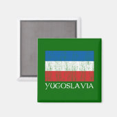 Joegoslavië vlag magneet (Voorkant / Achterkant)
