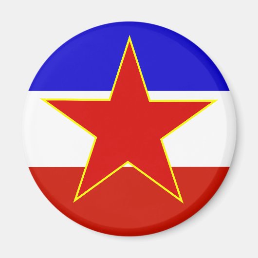 Joegoslavië vlag magneet (Voorkant)