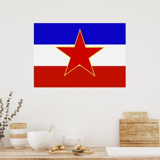 Joegoslavië vlag poster (Keuken)