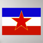 Joegoslavië vlag poster (Voorkant)