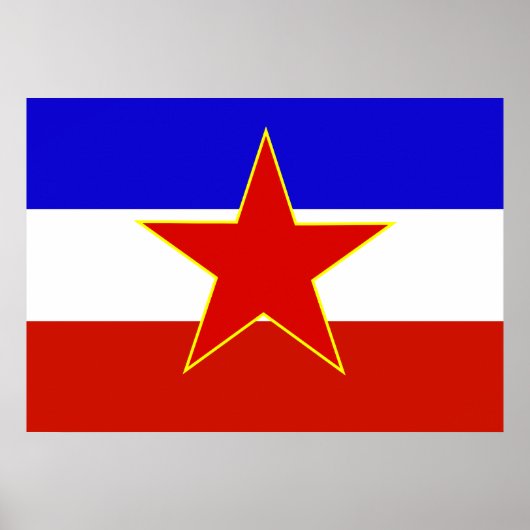 Joegoslavië vlag poster (Voorkant)