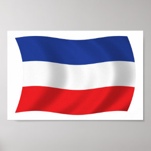 Joegoslavië Vlag Poster Print