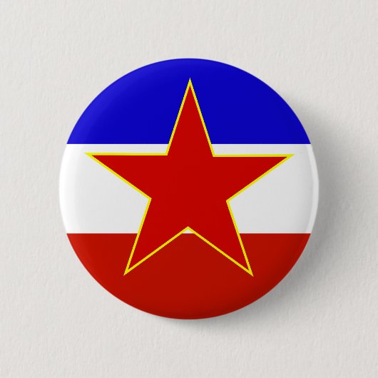 Joegoslavië vlag ronde button 5,7 cm (Voorkant)