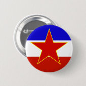 Joegoslavië vlag ronde button 5,7 cm (Voorkant /achterkant)
