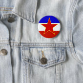 Joegoslavië vlag ronde button 5,7 cm (In situ)