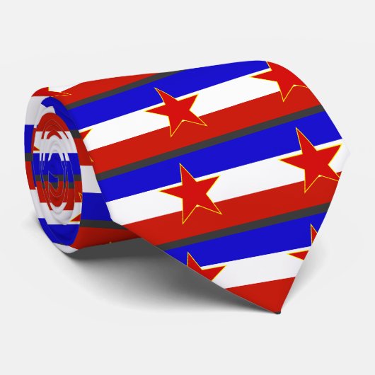 Joegoslavië vlag stropdas (Opgerold)