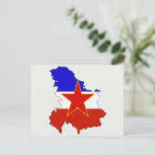 Joegoslavië-vlag - volledige grootte briefkaart (Staand voorkant)