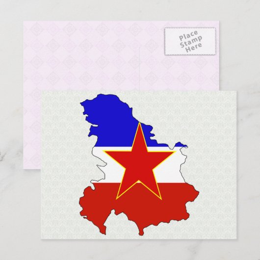 Joegoslavië-vlag - volledige grootte briefkaart (Voorkant / Achterkant)