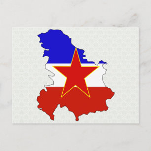 Joegoslavië-vlag - volledige grootte briefkaart