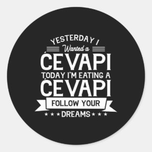 Joegoslavië Voedsel Cevapi Cevapcici Hrvatska Ronde Sticker