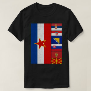 Joegoslavië vroeger en nu t-shirt
