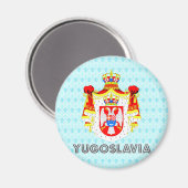 Joegoslavië Wapenschild Magneet (Voorkant / Achterkant)