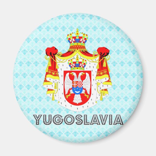 Joegoslavië Wapenschild Magneet (Voorkant)