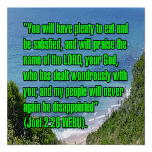 Joel 2:26 WEBU Perfect Poster (Voorkant)