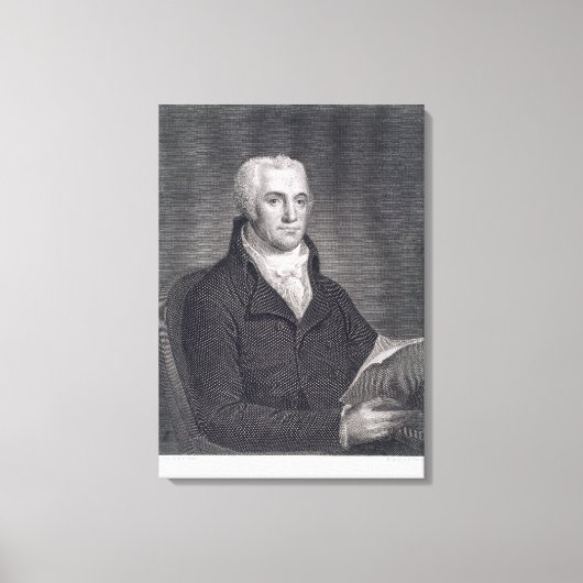 Joel Barlow (1754-1812), gegraveerd door Asher Bro Canvas Afdruk (Voorkant)