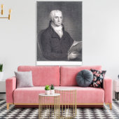 Joel Barlow (1754-1812), gegraveerd door Asher Bro Canvas Afdruk (Insitu (Woonkamer))