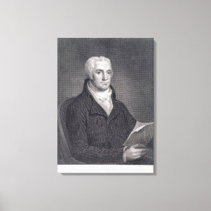 Joel Barlow (1754-1812), gegraveerd door Asher Bro Canvas Afdruk