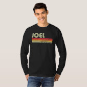JOEL Cadeau Naam Gepersonaliseerd Grappig Retro B T-shirt (Voorkant volledig)