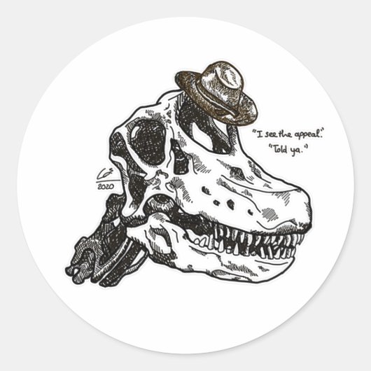 JOEL DINOSAUR | DE LAATSTE VAN ONS DEEL 2 RONDE STICKER (Voorkant)