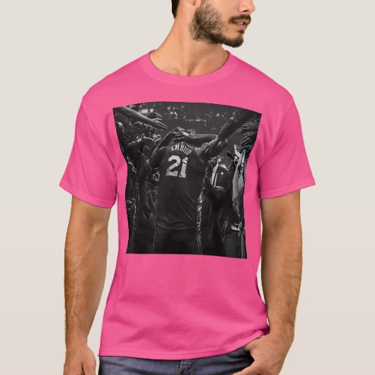 Joel Embiid - Zwart Wit T-shirt (Voorkant)
