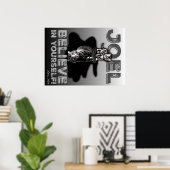 Joel, geloof in jezelf! Aangepast Poster (Thuiskantoor)