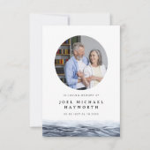 JOEL Minimalist Ocean Water Funeral Kaart (Voorkant)