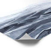 JOEL Minimalistische Oceaanschildering Foto Begraf Poster (Hoek)