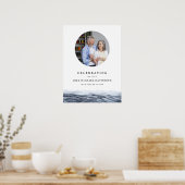 JOEL Minimalistische Oceaanschildering Foto Uitvaa Poster (Keuken)