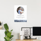 JOEL Minimalistische Oceaanschildering Foto Uitvaa Poster (Thuiskantoor)