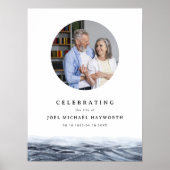 JOEL Minimalistische Oceaanschildering Foto Uitvaa Poster (Voorkant)