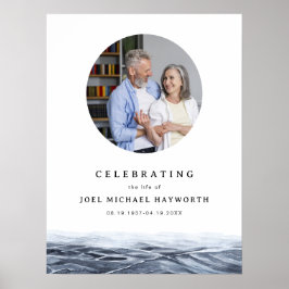 JOEL Minimalistische Oceaanschildering Foto Uitvaa Poster