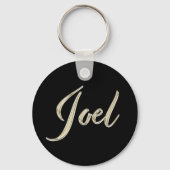 Joel Name whitegold Button Schlüsselanhänger Sleutelhanger (Voorkant)