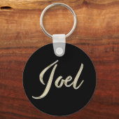 Joel Name whitegold Button Schlüsselanhänger Sleutelhanger (Voorkant)