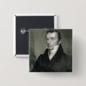 Joel Roberts Poinsett (graving) Vierkante Button 5,1 Cm (Voorkant /achterkant)
