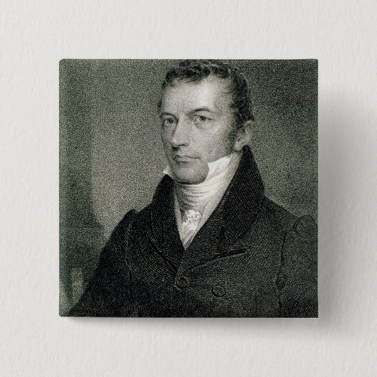 Joel Roberts Poinsett (graving) Vierkante Button 5,1 Cm (Voorkant)